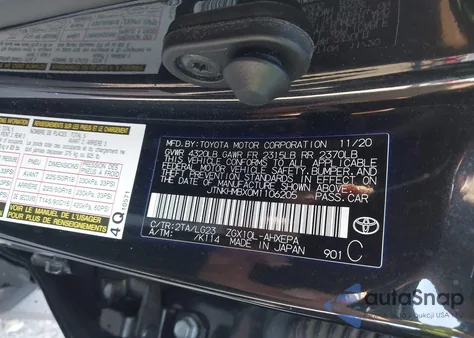 2021 Toyota C-Hr Limited from USA, damaged, VIN JTNKHMBX0M1106205